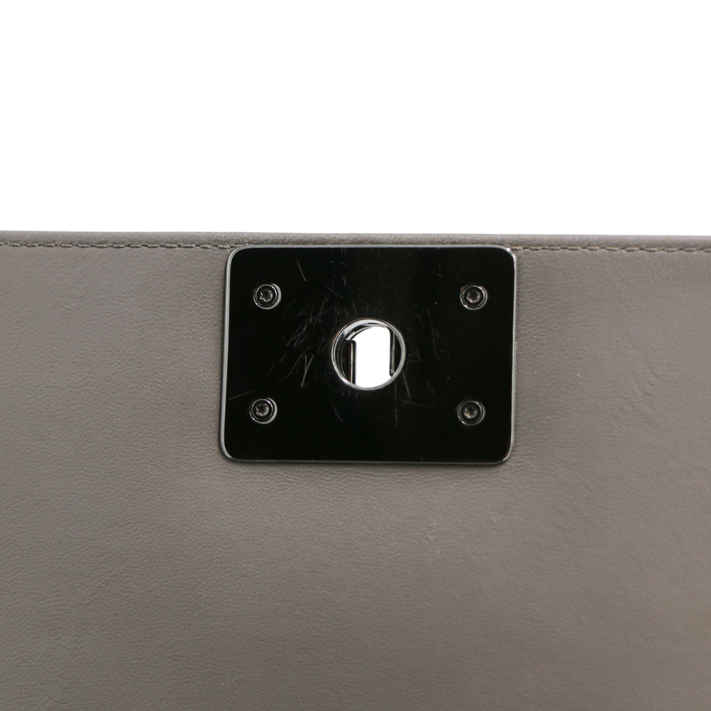 Chanel Galuchat Stingray Small Boy Flap Bag Silver