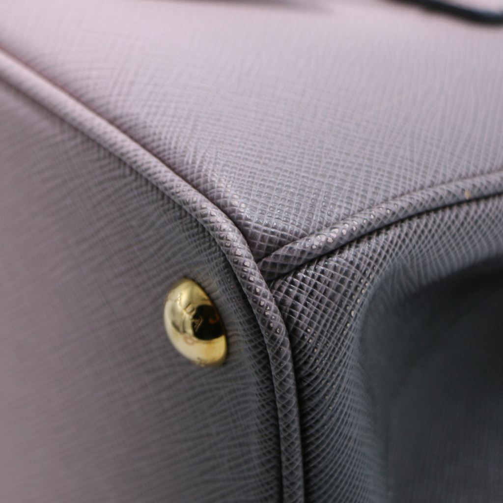 Prada Pink Ombre Saffiano Small Double Zip Galleria Tote