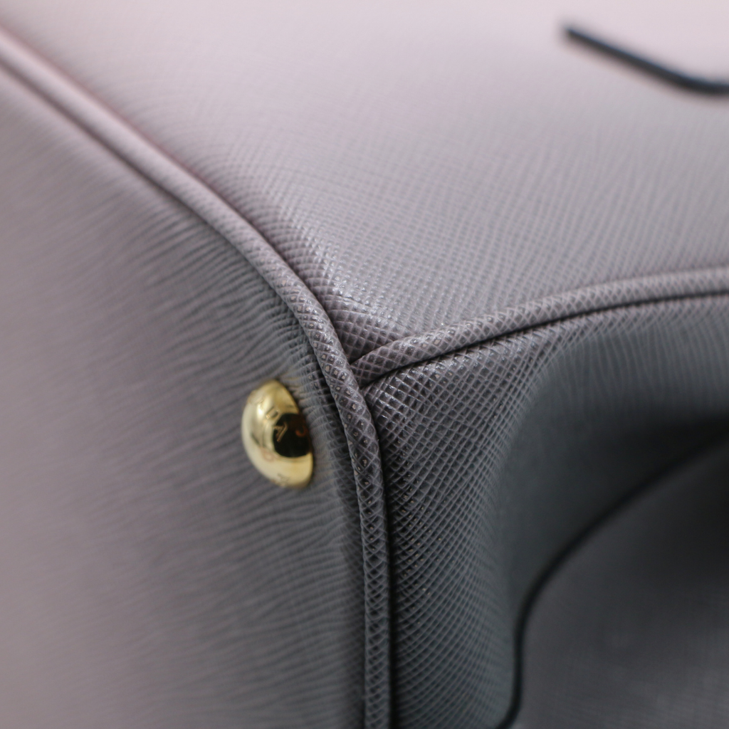 Prada Pink Ombre Saffiano Small Double Zip Galleria Tote