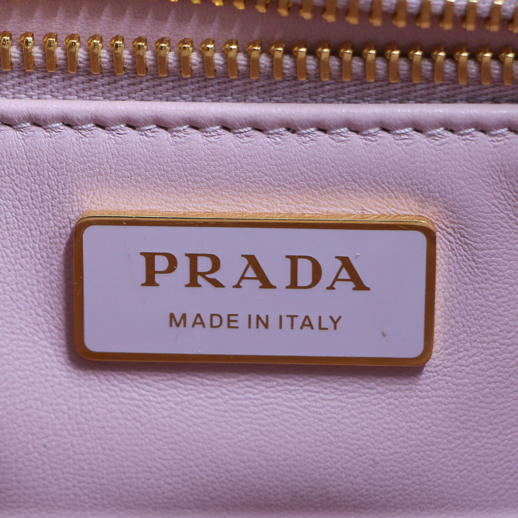 Prada Pink Ombre Saffiano Small Double Zip Galleria Tote
