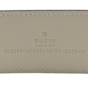 Gucci 2015 Re-Edition Wide Leather Belt White 400593 85 34