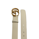 Gucci 2015 Re-Edition Wide Leather Belt White 400593 90 36