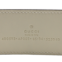 Gucci 2015 Re-Edition Wide Leather Belt White 400593 90 36