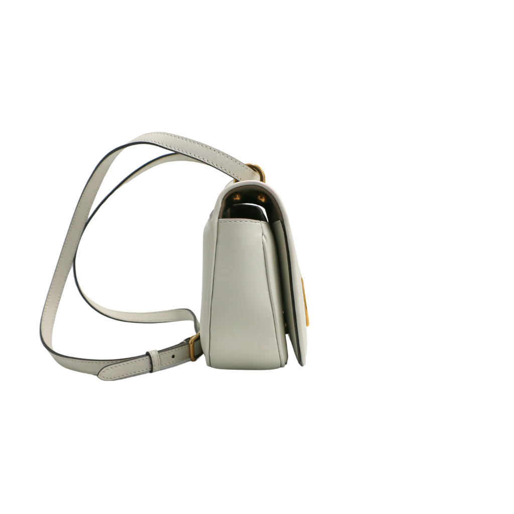 Fendi Zucca FF C'mon Small White Bag