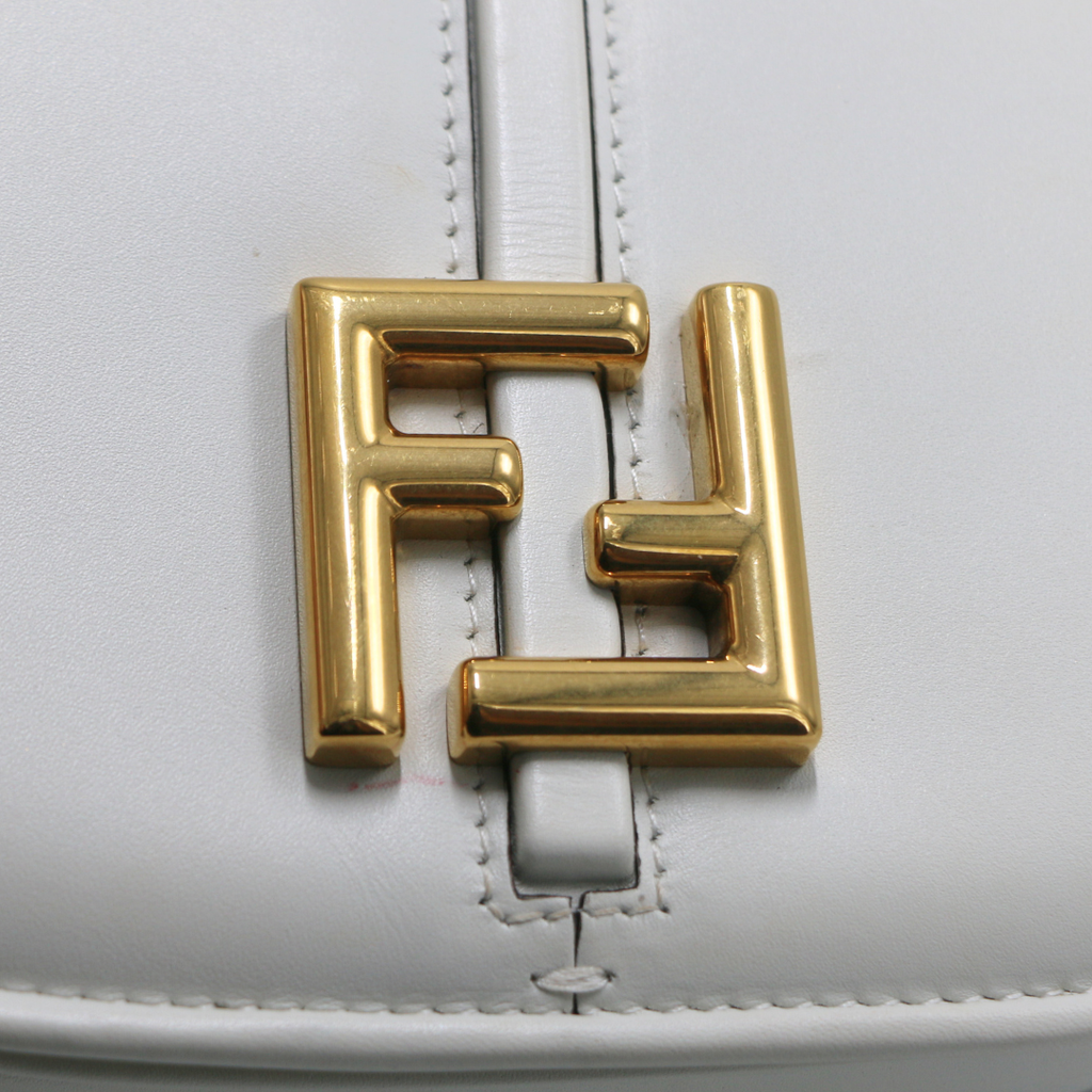 Fendi Zucca FF C'mon Small White Bag