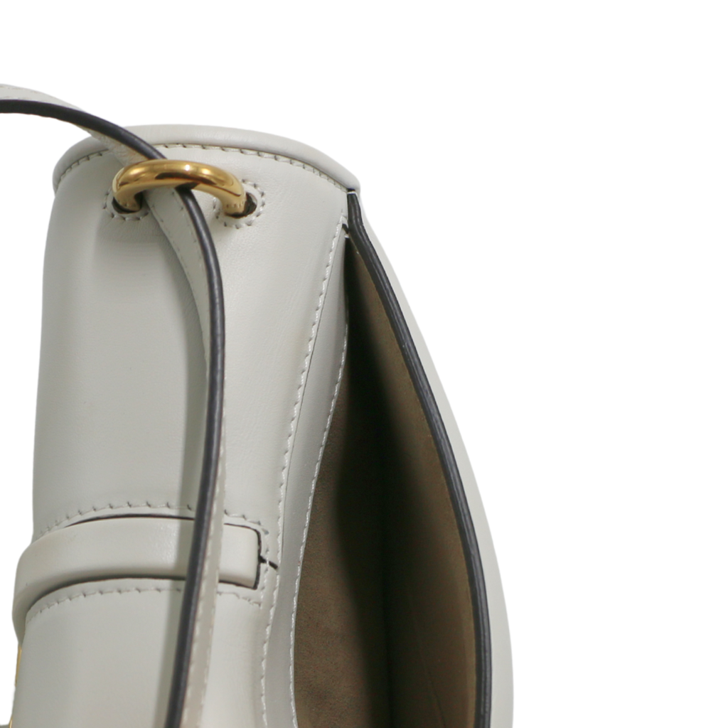 Fendi Zucca FF C'mon Small White Bag