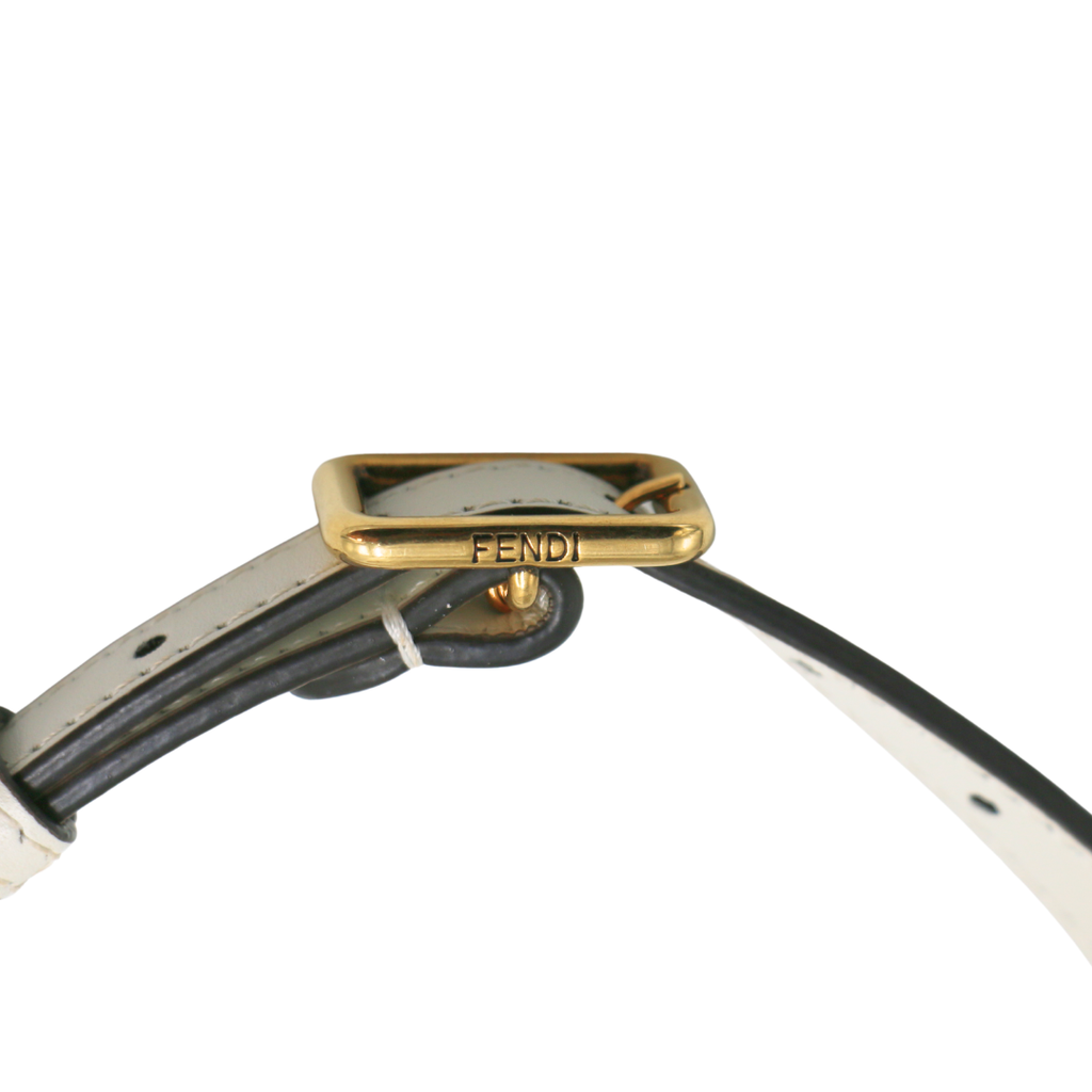 Fendi Zucca FF C'mon Small White Bag