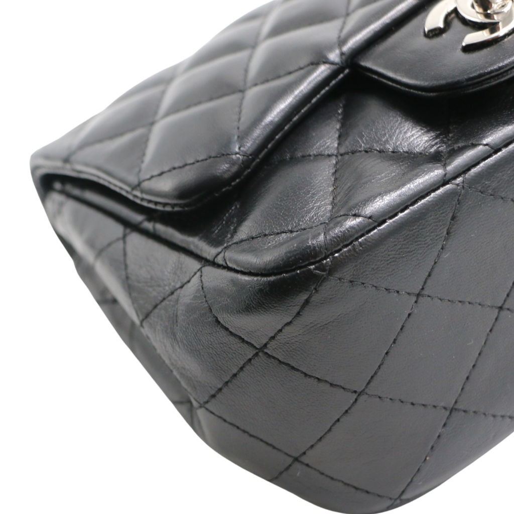 Chanel Lambskin Quilted Mini Square Flap Black