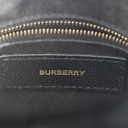 Burberry Black Leather and House Check Fabric Mini Banner Tote