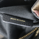 Burberry Black Leather and House Check Fabric Mini Banner Tote