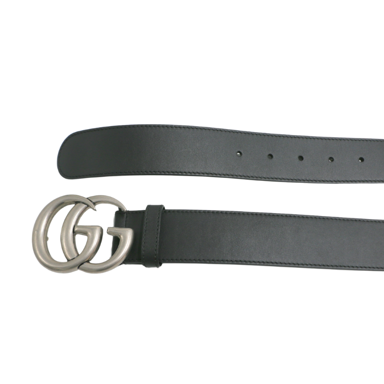 Gucci Leather Black Belt with Double G Buckle 80 32 397660