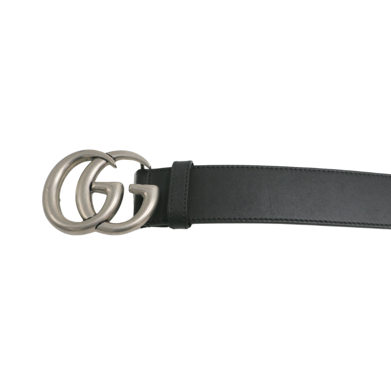 Gucci Leather Black Belt with Double G Buckle 80 32 397660