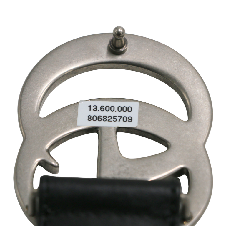 Gucci Leather Black Belt with Double G Buckle 80 32 397660