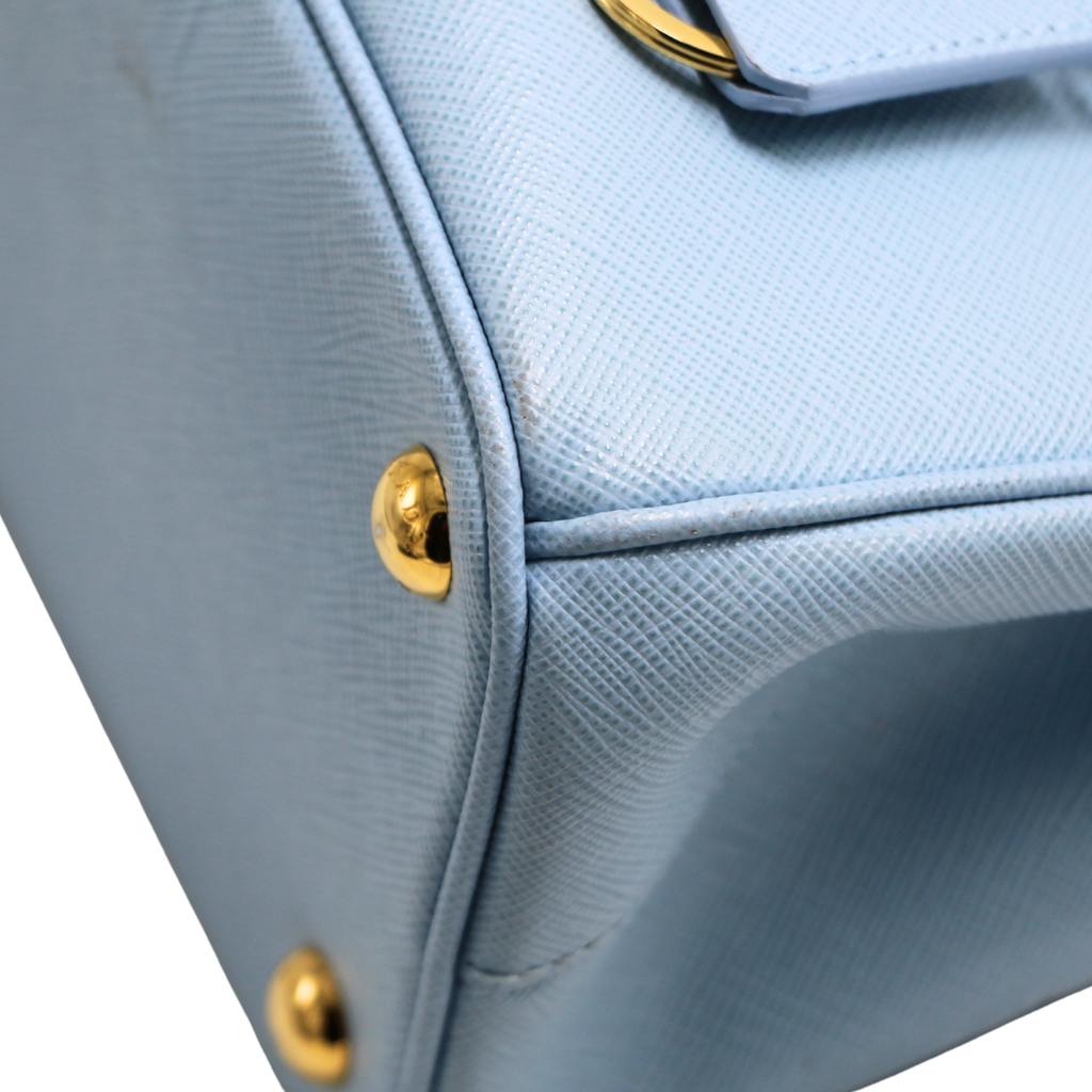 Prada Saffiano Leather Galleria Bag Blue