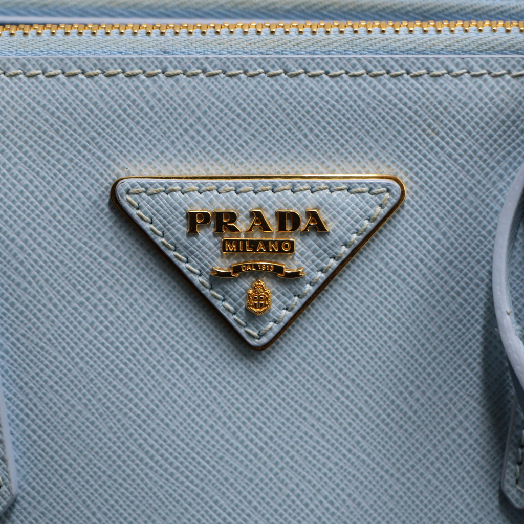 Prada Saffiano Leather Galleria Bag Blue