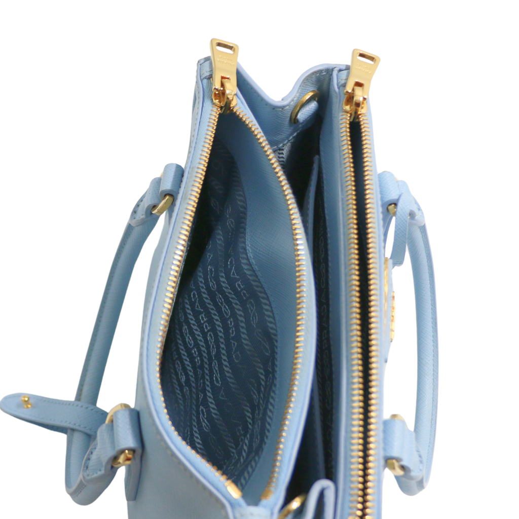 Prada Saffiano Leather Galleria Bag Blue