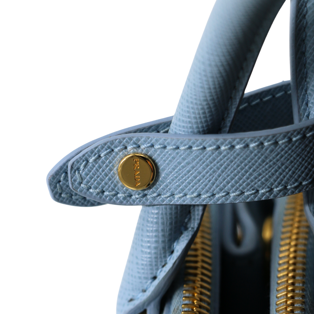 Prada Saffiano Leather Galleria Bag Blue
