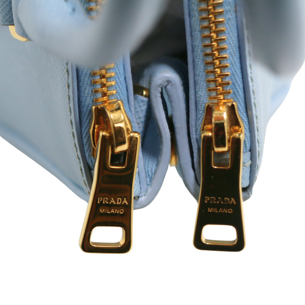 Prada Saffiano Leather Galleria Bag Blue