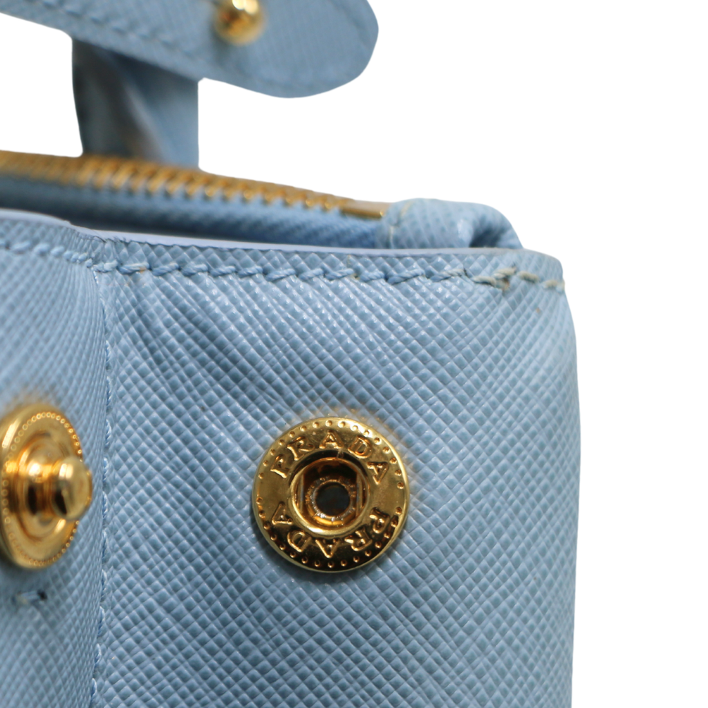 Prada Saffiano Leather Galleria Bag Blue