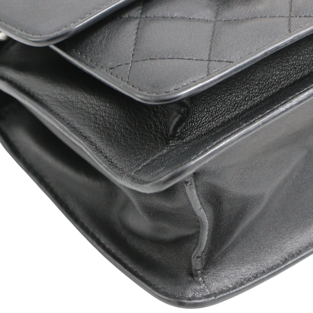 Chanel Caviar Quilted CC Box Flap Black Bag