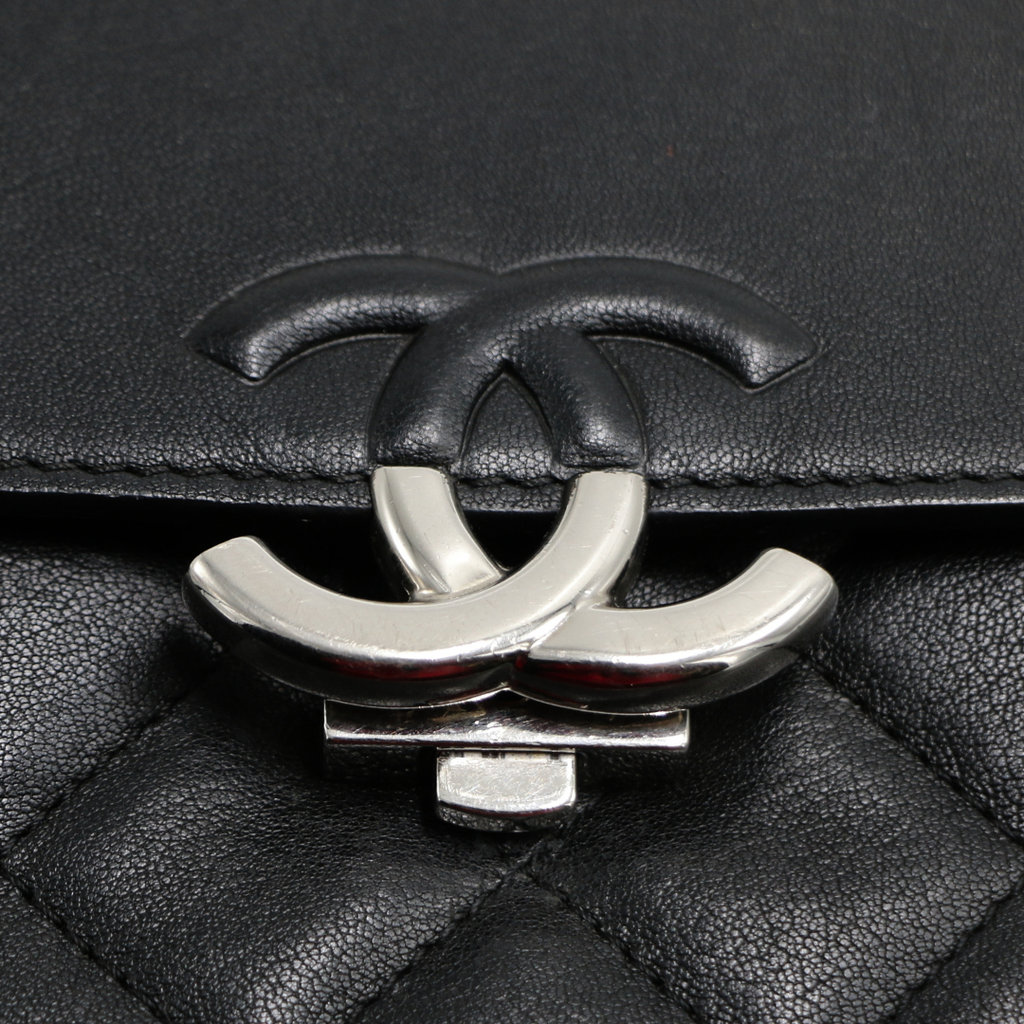 Chanel Caviar Quilted CC Box Flap Black Bag