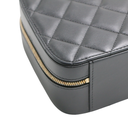 Chanel Lambskin Quilted Top Handle Small Vanity Case Black
