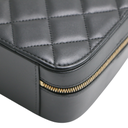 Chanel Lambskin Quilted Top Handle Small Vanity Case Black