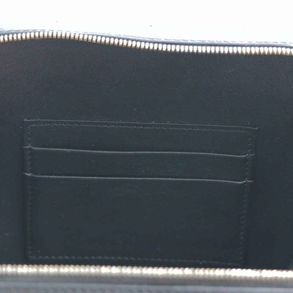 Chanel Lambskin Quilted Top Handle Small Vanity Case Black