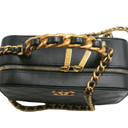 Chanel Lambskin Quilted Top Handle Small Vanity Case Black