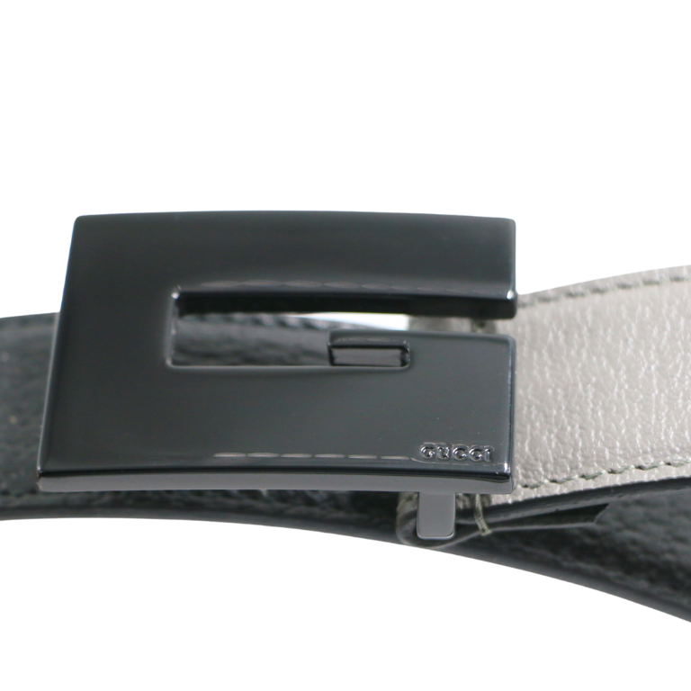 Gucci GG Leather Belt Black 709974 85 34
