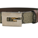 Gucci Thin Belt Stars Studded Square G Buckle In Size 80 32