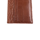 Saint Laurent Embossed Card Holder Wallet Brown