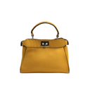 Fendi Vitello Granato Camoscio Selleria Mini Peekaboo Iconic Satchel