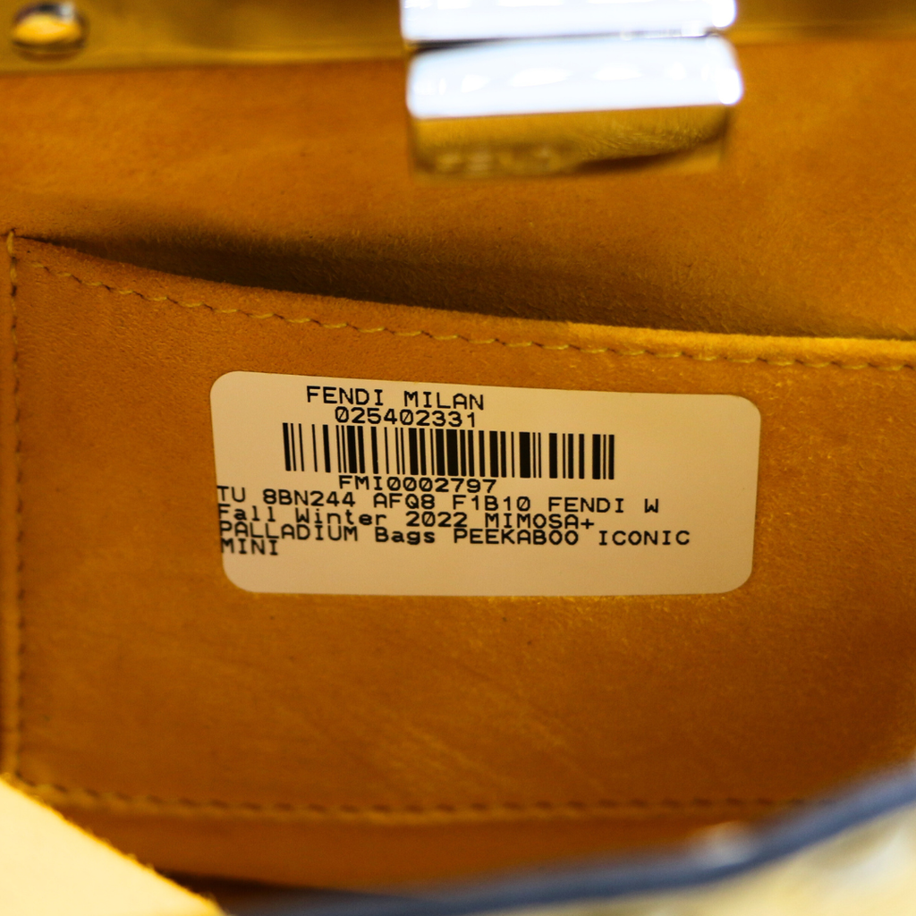 Fendi Vitello Granato Camoscio Selleria Mini Peekaboo Iconic Satchel