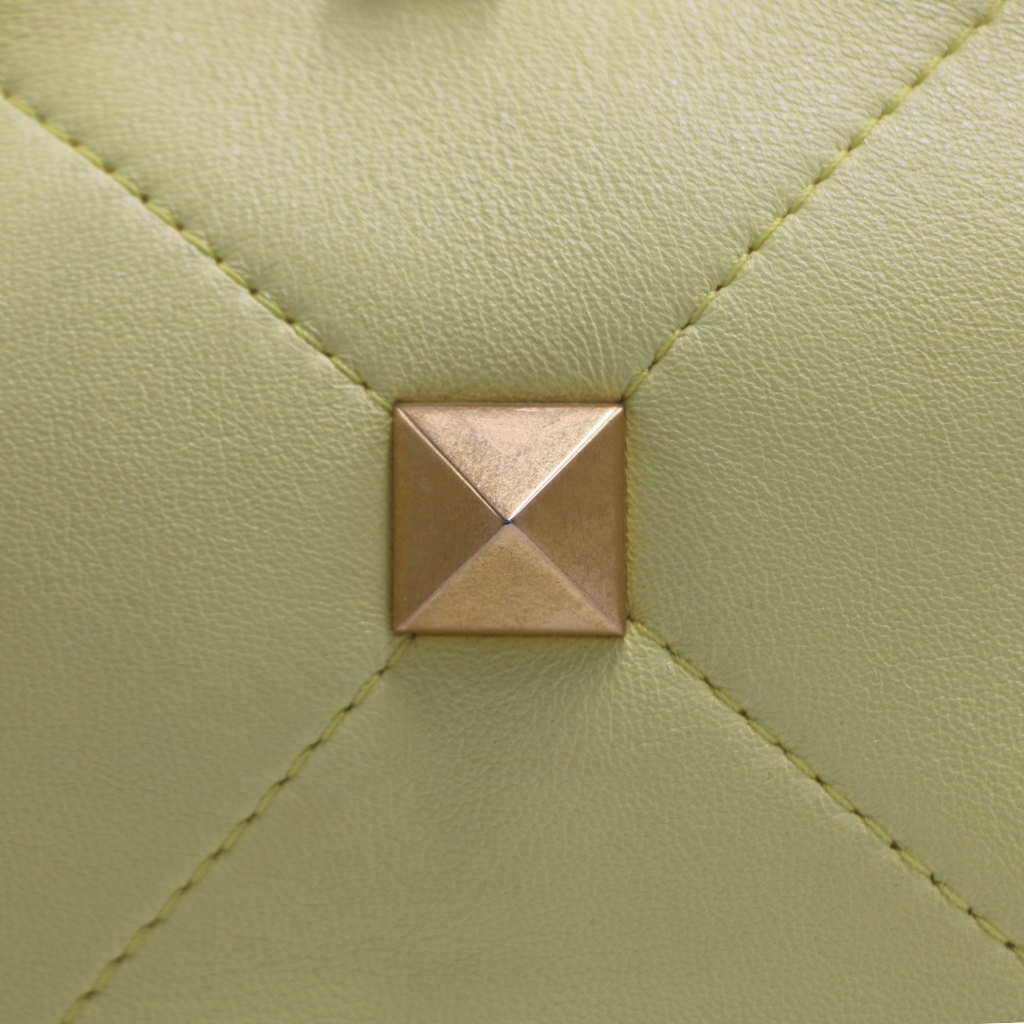 Valentino Small Roman Stud Tote Bag Yellow