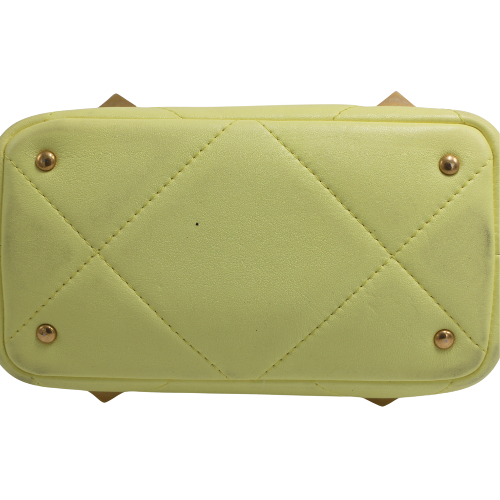 Valentino Small Roman Stud Tote Bag Yellow