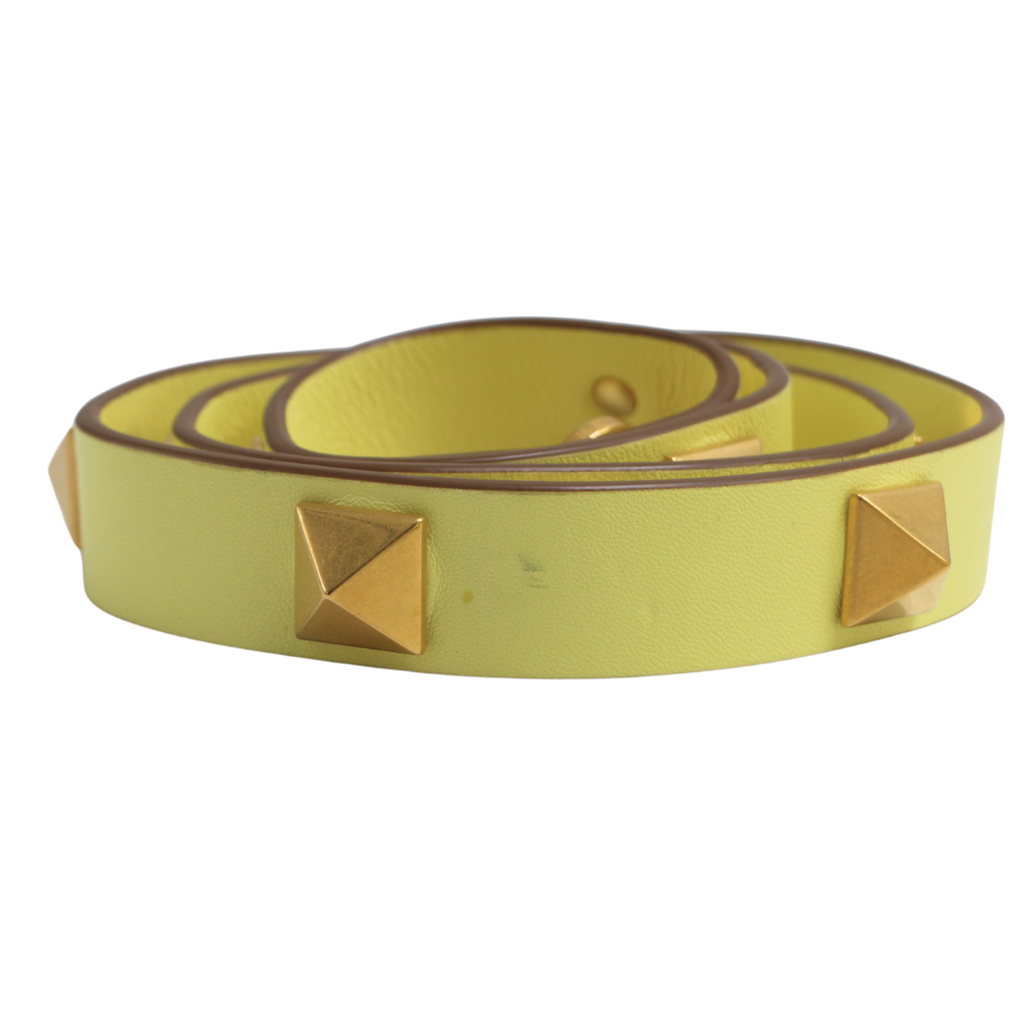 Valentino Small Roman Stud Tote Bag Yellow