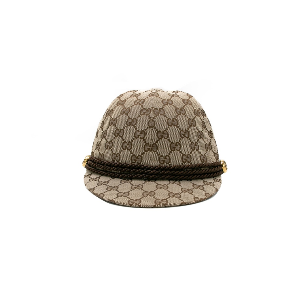 Gucci Monogram Ribbon Cap In Size Small 56 Cm 678544