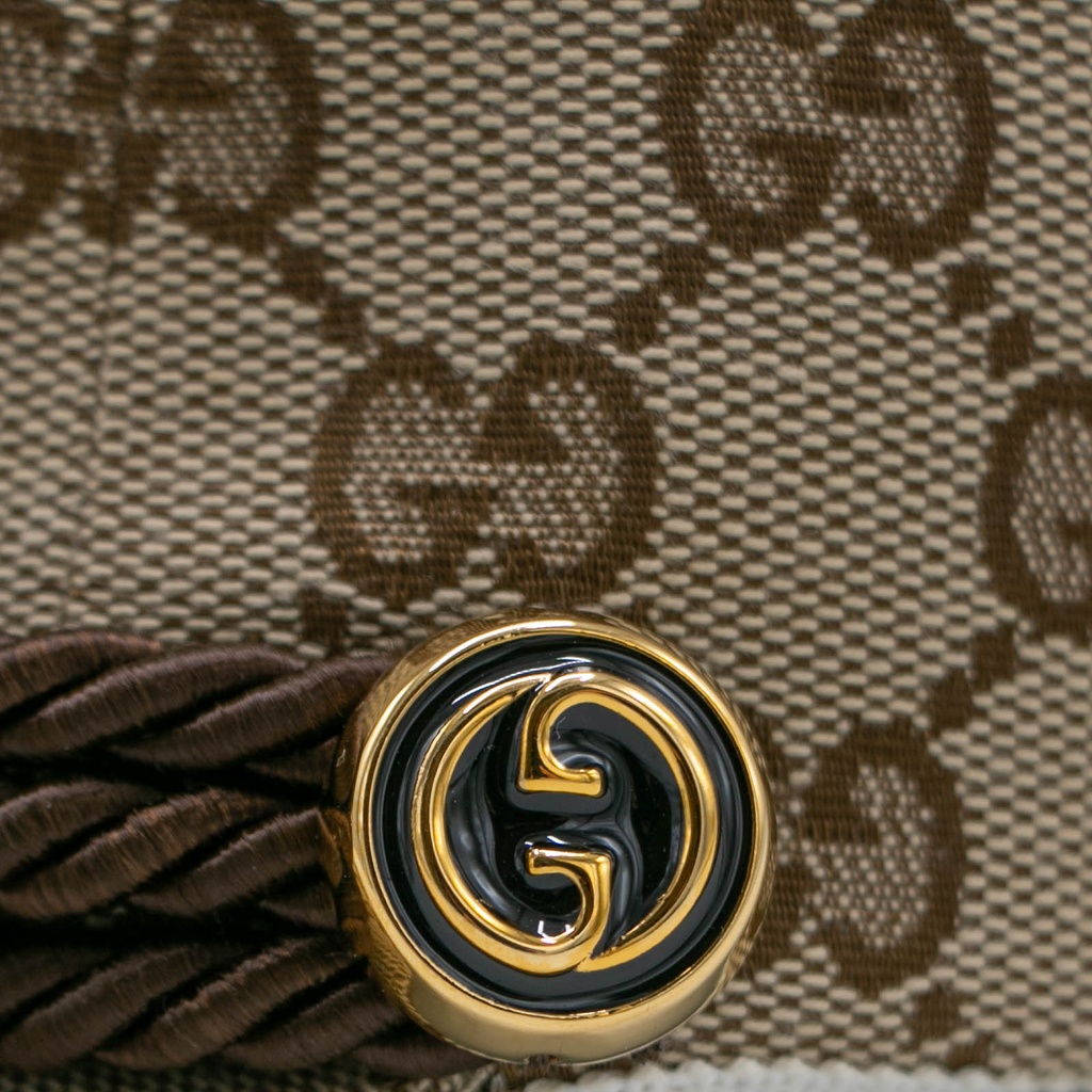 Gucci Monogram Ribbon Cap In Size Small 56 Cm 678544
