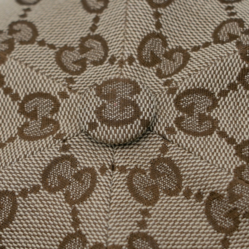 Gucci Monogram Ribbon Cap In Size Small 56 Cm 678544