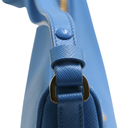 Prada Saffiano Lux Mini Re-Edition Shoulder Bag Blue