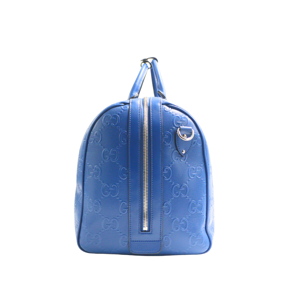 Gucci GG Embossed Large Duffle Blue