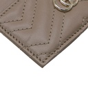 Gucci GG Matelasse Chevron Marmont Card Case Beige 443127