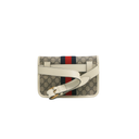 Gucci GG Supreme Monogram Web Small Ophidia Belt Bag 100 40 Beige Ebony White