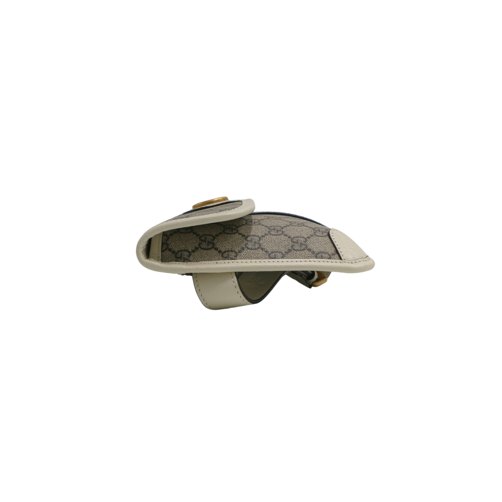 Gucci GG Supreme Monogram Web Small Ophidia Belt Bag 100 40 Beige Ebony White