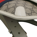 Gucci GG Supreme Monogram Web Small Ophidia Belt Bag 100 40 Beige Ebony White
