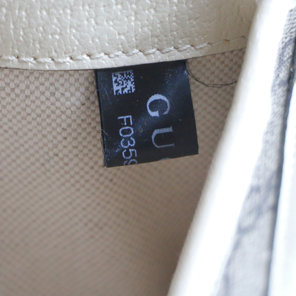 Gucci GG Supreme Monogram Web Small Ophidia Belt Bag 100 40 Beige Ebony White