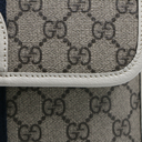 Gucci GG Supreme Monogram Web Small Ophidia Belt Bag 100 40 Beige Ebony White