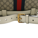 Gucci GG Supreme Monogram Web Small Ophidia Belt Bag 100 40 Beige Ebony White