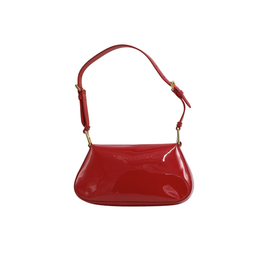 Prada Cleo Cherry Red Patent Shoulder Bag